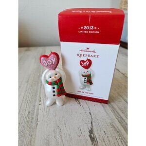 Hallmark Joy in the Air snowman 2013 ornament new Xmas tree